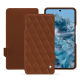 Google Pixel 8 Pro leather case - Marron - Couture ( Nappa - Pantone #8B4720 ) 