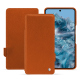 Google Pixel 8 Pro leather case - Orange vibrant ( Pantone #e36b39 ) 