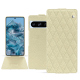 Housse cuir Google Pixel 8 Pro - Ivoire - Couture ( Pantone #d6d6c6 ) 