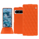 Google Pixel 8 Pro leather case - Orange fluo - Couture ( Pantone #ff5406 ) 
