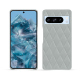 Coque cuir Google Pixel 8 Pro - Blanc escumo - Couture ( Pantone #D6D6D1 )