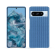 Coque cuir Google Pixel 8 Pro - Blanc escumo - Couture ( Pantone #D6D6D1 )