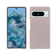 Coque cuir Google Pixel 8 Pro - Blanc escumo - Couture ( Pantone #D6D6D1 )