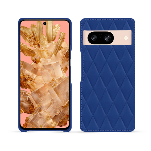 Coque luxe pour Google Pixel 8 | Protection haut de gamme Bleu océan - Couture ( Nappa - Pantone #15458a) 