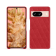 Google Pixel 8 leather cover - Rouge troupelenc - Couture ( Pantone #AB191A )