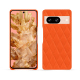 Coque cuir Google Pixel 8 - Orange fluo - Couture ( Pantone #ff5406 ) 