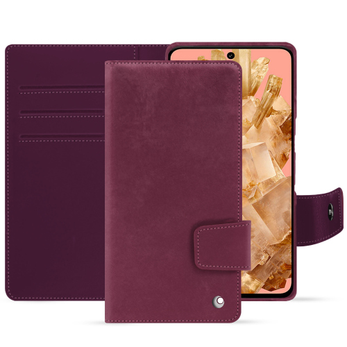 Google Pixel 8 Luxus-Wallet-Hülle | Eleganz, Langlebigkeit und QualitätPrune vintage ( Pantone #612434 ) 