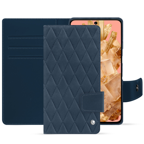 Luxury wallet case Google Pixel 8 | Elegance, durability and qualityJean vintage - Couture ( Pantone #2f414f  ) 