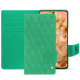 Google Pixel 8 leather case - Menthe vintage - Couture ( Pantone #37b375 ) 