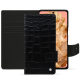 Housse cuir Google Pixel 8 - Crocodile nero ( Noir / Black) 