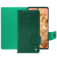 Google Pixel 8 leather case - Crocodile pino ( Pantone #173F35 ) 