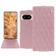 Housse cuir Google Pixel 8 - Rose - Couture ( Nappa - Pantone #efbae1 ) 