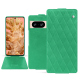 Housse cuir Google Pixel 8 - Menthe vintage - Couture ( Pantone #37b375 ) 