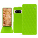 Google Pixel 8 leather case - Vert fluo - Couture ( Pantone #00ab5f ) 
