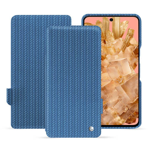 Luxury horizontal flap cover for Google Pixel 8 | Elegance and high-end protectionAbaca ishia ( Pantone #395775 ) 