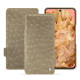 Google Pixel 8 leather case - Autruche desert ( Pantone #A39382 ) 