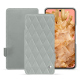 Housse cuir Google Pixel 8 - Gris - Couture ( Nappa - Pantone #c1c6c8 ) 
