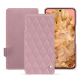 Housse cuir Google Pixel 8 - Rose - Couture ( Nappa - Pantone #efbae1 ) 