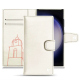 Samsung Galaxy S23 Ultra leather case - Blanc escumo ( Pantone #D6D6D1 )