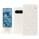 Housse cuir Google Pixel 8 Pro - Blanc escumo - Couture ( Pantone #D6D6D1 )