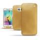 Samsung Galaxy S6 Edge leather case - Or Maïa ( Bologna Hi Gloss Metallic - Pantone 871C ) 