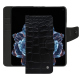 Capa em pele OnePlus Open - Crocodile nero ( Noir / Black) 