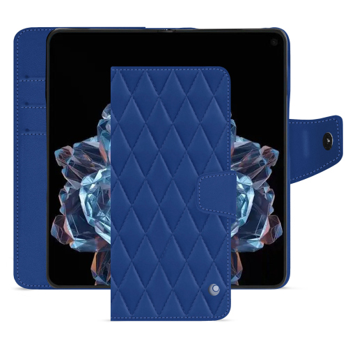 OnePlus Open premium shell | Noreve, leather craftsmenBleu océan - Couture ( Nappa - Pantone #15458a) 