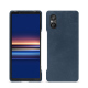 Coque cuir Sony Xperia 5 V - Jean vintage ( Pantone #2f414f  ) 