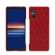 Custodia in pelle Sony Xperia 5 V - Rouge - Couture ( Nappa - Pantone #d50032 ) 