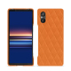 Custodia in pelle Sony Xperia 5 V - Orange - Couture ( Nappa - Pantone #ff9351 ) 