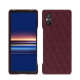 Funda de piel Sony Xperia 5 V - Lie de vin - Couture ( Pantone #412234 ) 