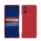 Lederschutzhülle Sony Xperia 5 V - Rouge troupelenc - Couture ( Pantone #AB191A )