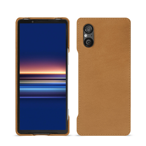 Coque arrière haut de gamme personnalisable Sony Xperia 5 VCastan esparciate ( Pantone #824F2A )