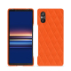 Custodia in pelle Sony Xperia 5 V - Orange fluo - Couture ( Pantone #ff5406 ) 