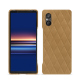 Sony Xperia 5 V leather cover - Sable vintage - Couture ( Pantone #9b7340 ) 