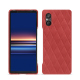 Lederschutzhülle Sony Xperia 5 V - Cerise vintage - Couture ( Pantone #a6302e ) 