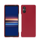 Sony Xperia 5 V leather cover - Rouge passion ( Pantone #a6192e ) 