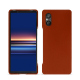 Coque cuir Sony Xperia 5 V - Orange Veggie ( Pantone #cb6015 ) 