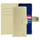 Custodia in pelle Sony Xperia 5 V - Beige ( Nappa - Pantone #ceb888 ) 