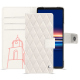 Capa em pele Sony Xperia 5 V - Blanc escumo - Couture ( Pantone #D6D6D1 )