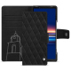 Custodia in pelle Sony Xperia 5 V - Negre poudro - Couture ( Pantone #111212 )