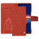 Capa em pele Sony Xperia 5 V - Arange clouquié - Couture ( Pantone #D33108 )