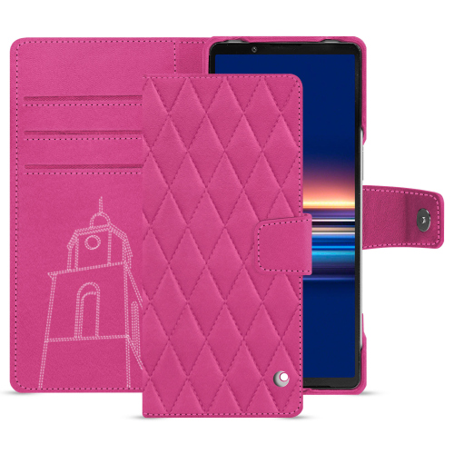 Brieftasche für Xperia 5 V | Eleganter Schutz und FunktionalitätRose BB - Couture ( Pantone #DB599F )