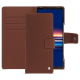 Capa em pele Sony Xperia 5 V - Marron délicat ( Pantone #95614d) 