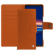 Sony Xperia 5 V leather case - Orange vibrant ( Pantone #e36b39 ) 