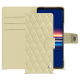 Capa em pele Sony Xperia 5 V - Beige - Couture ( Nappa - Pantone #ceb888 ) 