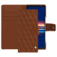 Funda de piel Sony Xperia 5 V - Marron - Couture ( Nappa - Pantone #8B4720 ) 