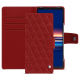 Housse cuir Sony Xperia 5 V - Tomate - Couture ( Pantone #a61715 )