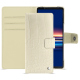 Sony Xperia 5 V leather case - Crocodile milk ( Pantone #d6d2c4 ) 