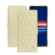 Custodia in pelle Sony Xperia 5 V - Ivoire - Couture ( Pantone #d6d6c6 ) 